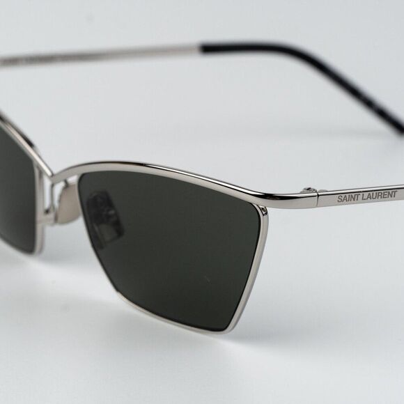 Saint Laurent Women Sunglasses Silver Grey Cat Eye SL637 002 NEW AUTHENTIC main image 8